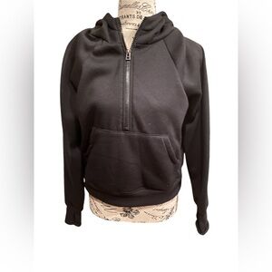 Black Cropped Sweatshirt